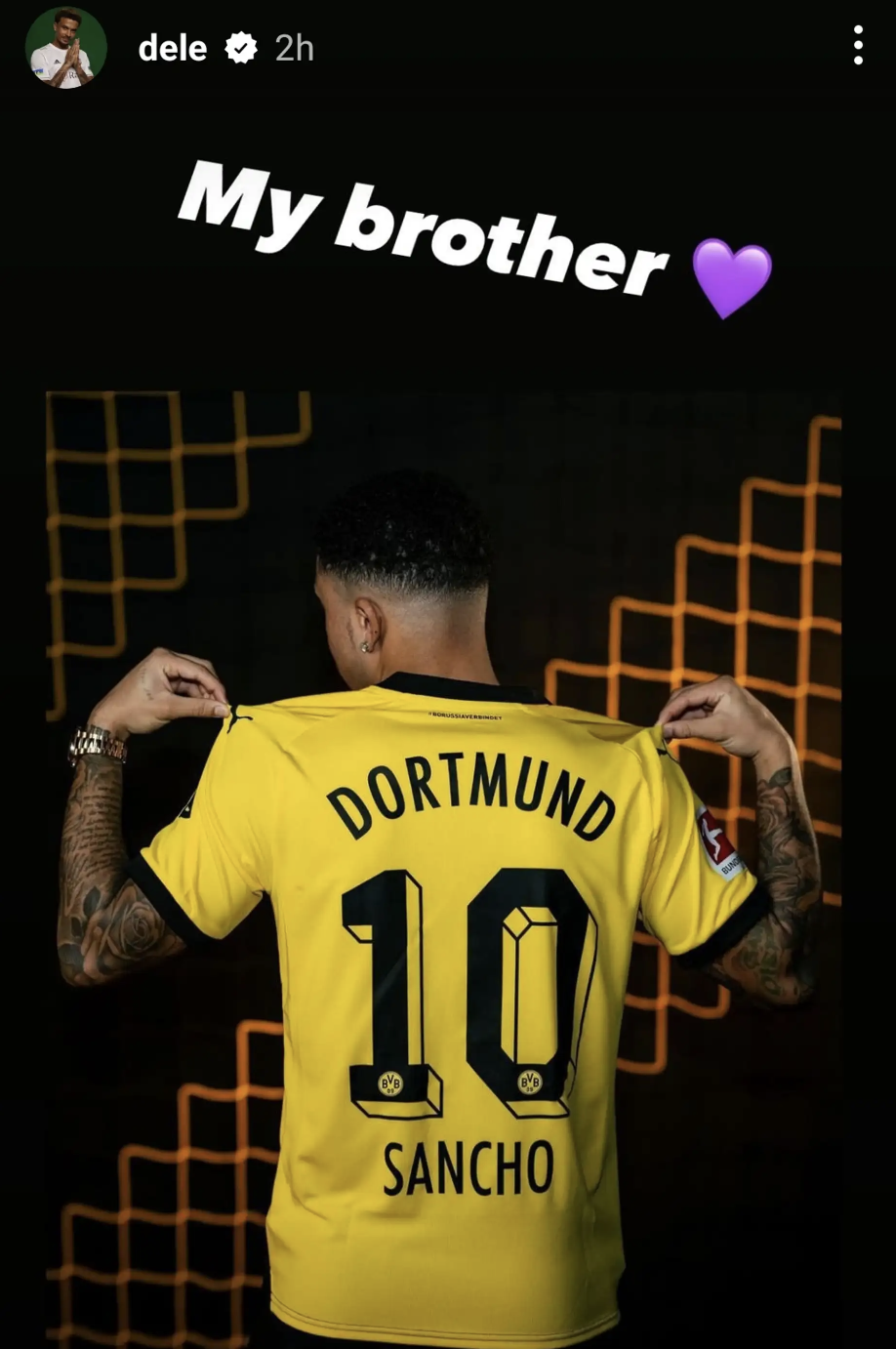 Jadon Sancho Receives Two Word Message From A Player Who Sir Alex