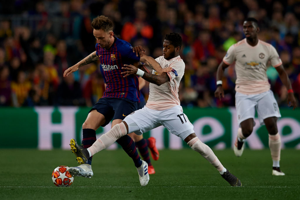 Fred shows fight in Manchester United defeat to Barcelona