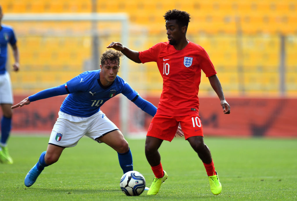 Angel Gomes shows what he is capable of with England youth brace