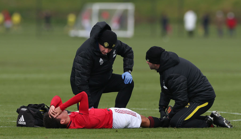 Mateo Mejia stretchered off on United under-18s debut