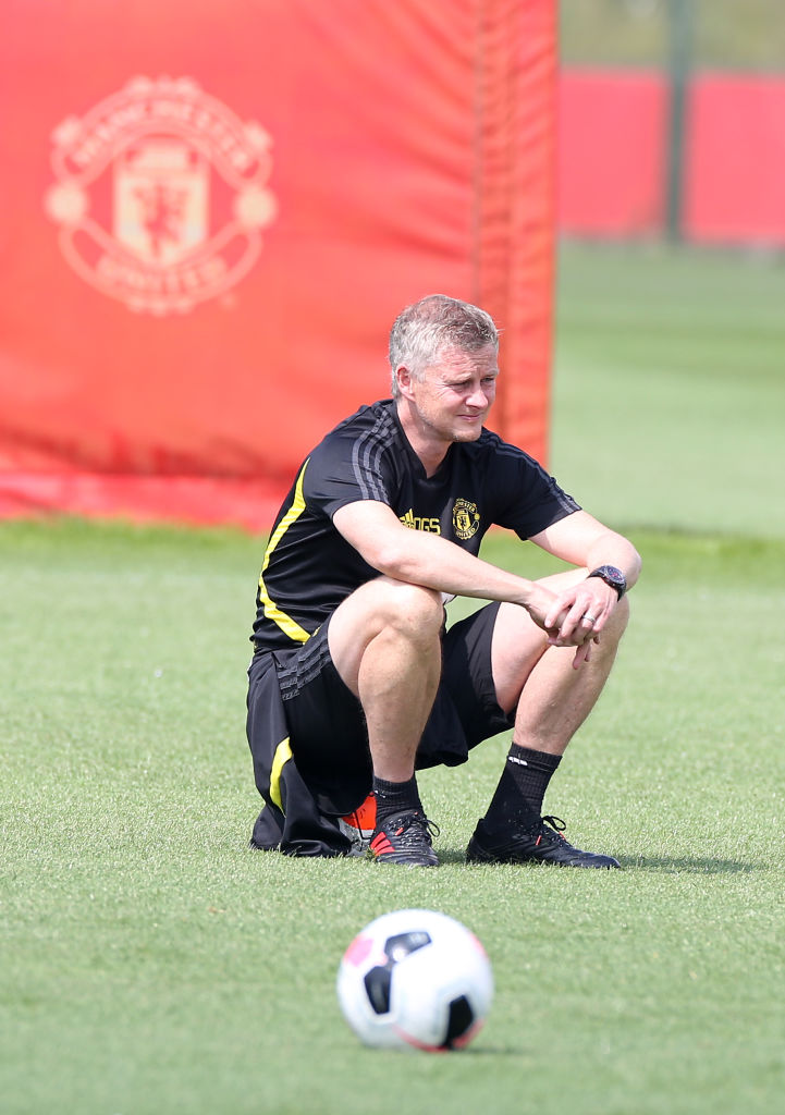 Manchester United players look fired up in training as preparations continue