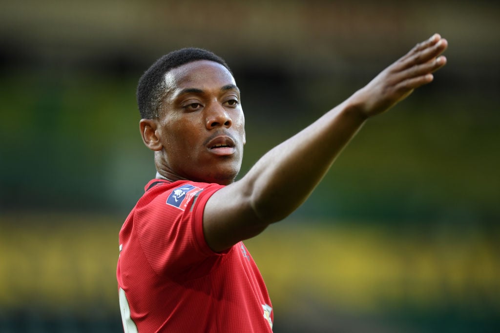 Anthony Martial's added extra helps push United to hard fought win