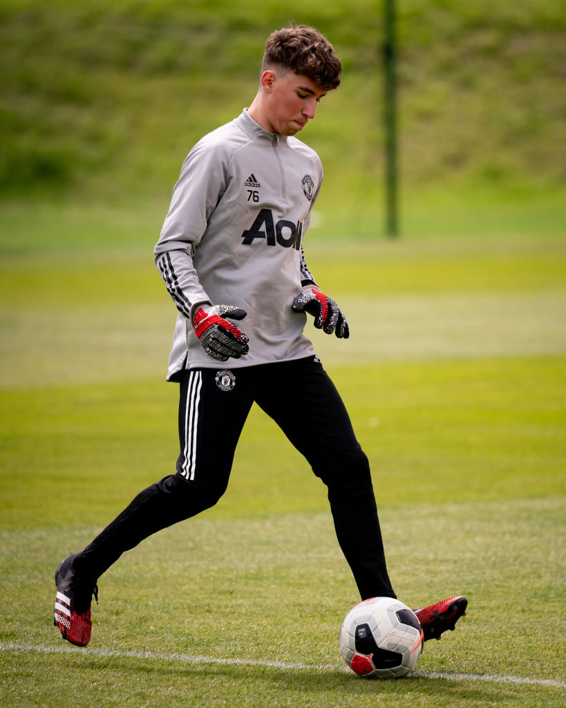 Radek Vitek pictured training with Manchester United for first time