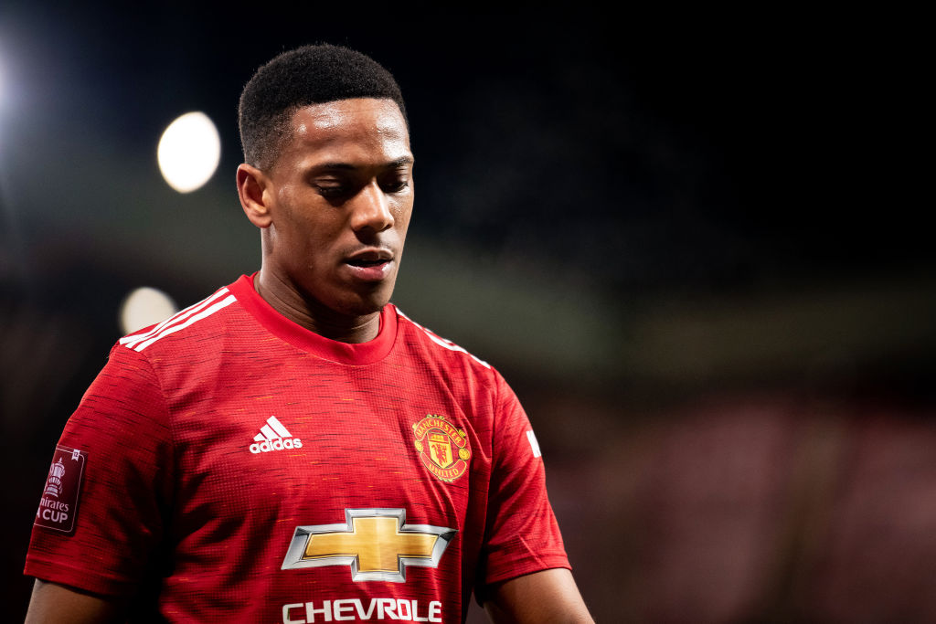 Anthony Martial pictured wearing leg brace, could be out for the season
