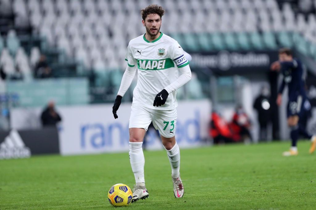 Manuel Locatelli of Us Sassuolo in action during the Serie