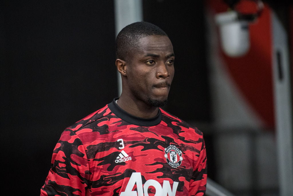 Eric Bailly pictured arriving back at Carrington for training