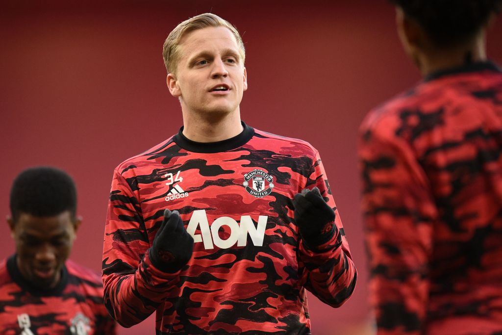 Donny van de Beek pictured back at Carrington