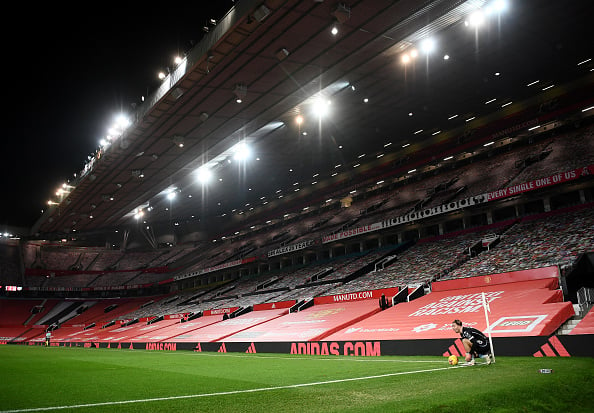Manchester United fans display angry banner outside Old Trafford after Super League announcement