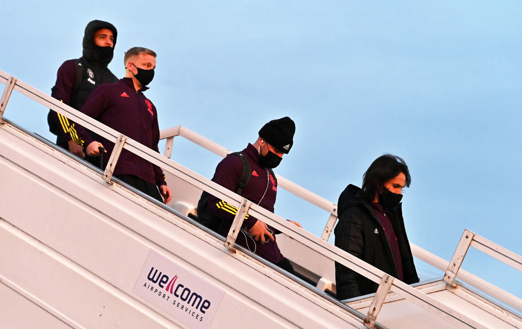 Manchester United FC Arrives in Gdansk for the UEFA Europa League Final 2021