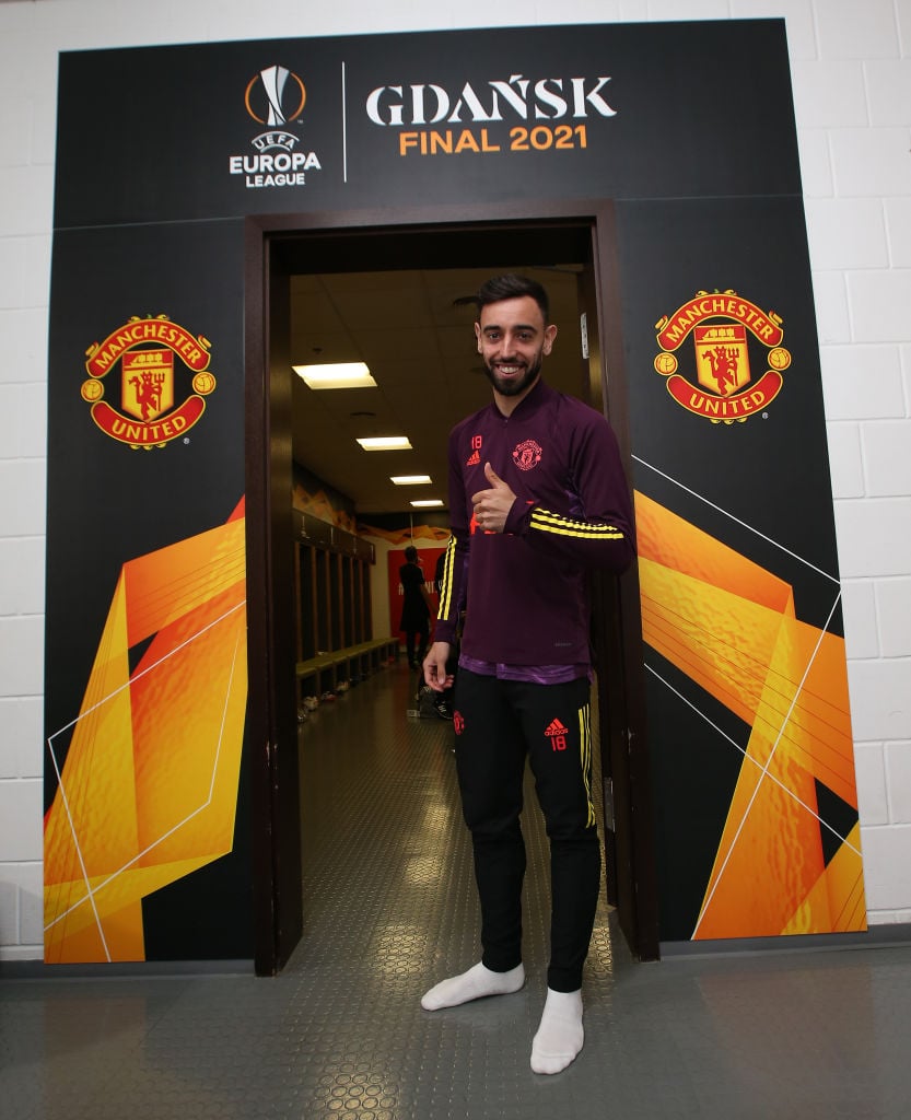 Manchester United FC Training Session and Press Conference - UEFA Europa League Final 2021