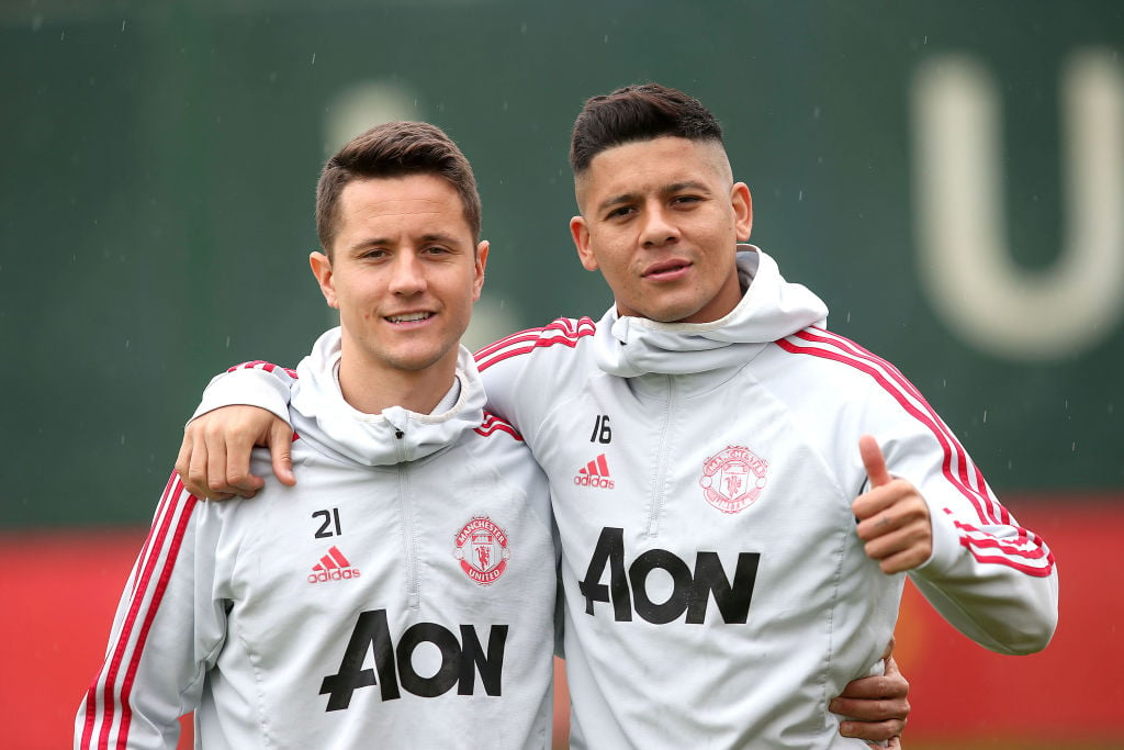 Ander Herrera reacts to video showing Marcos Rojo grabbing fire extinguisher in Boca brawl