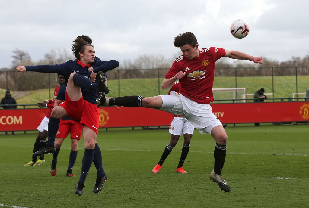 Louis Jackson plays in Manchester United under-23 friendly