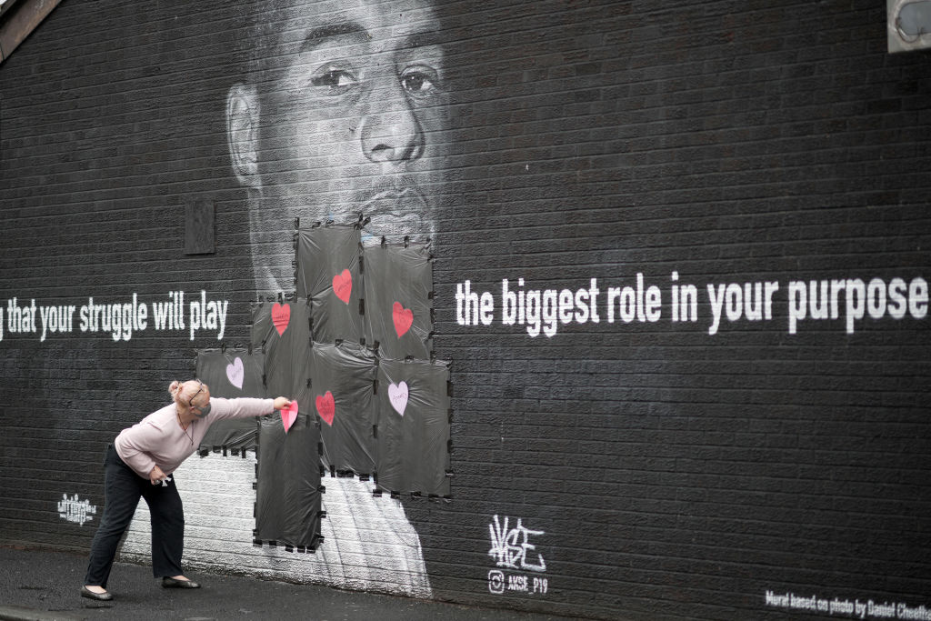 Mural Of Marcus Rashford Defaced In Manchester After Euros Loss