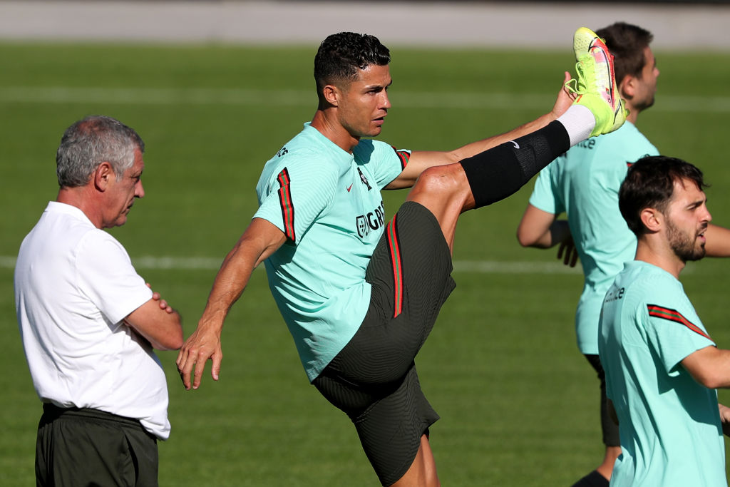 Portugal's football team training session