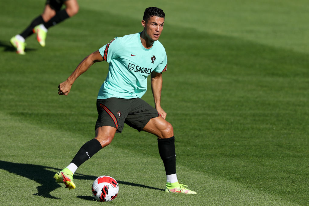 Portugal's football team training session