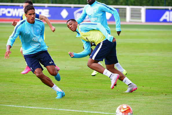 France Soccer Team Training Session At Clairefontaine