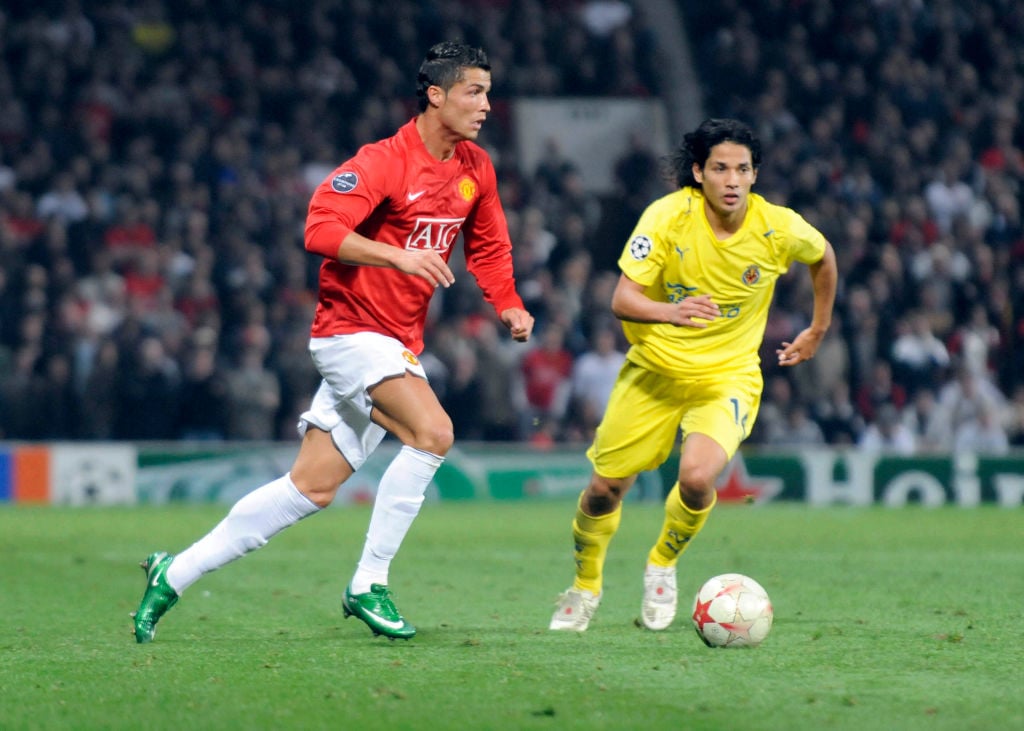 UEFA Champions League Manchester United v Villarreal at Old Trafford 2008