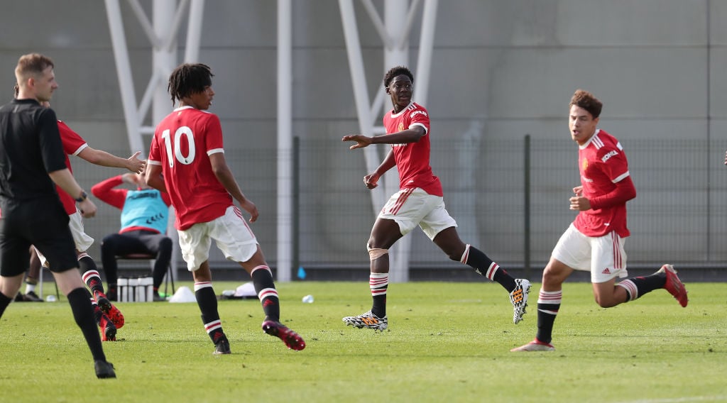 Kobbie Mainoo makes Manchester United under-23 debut