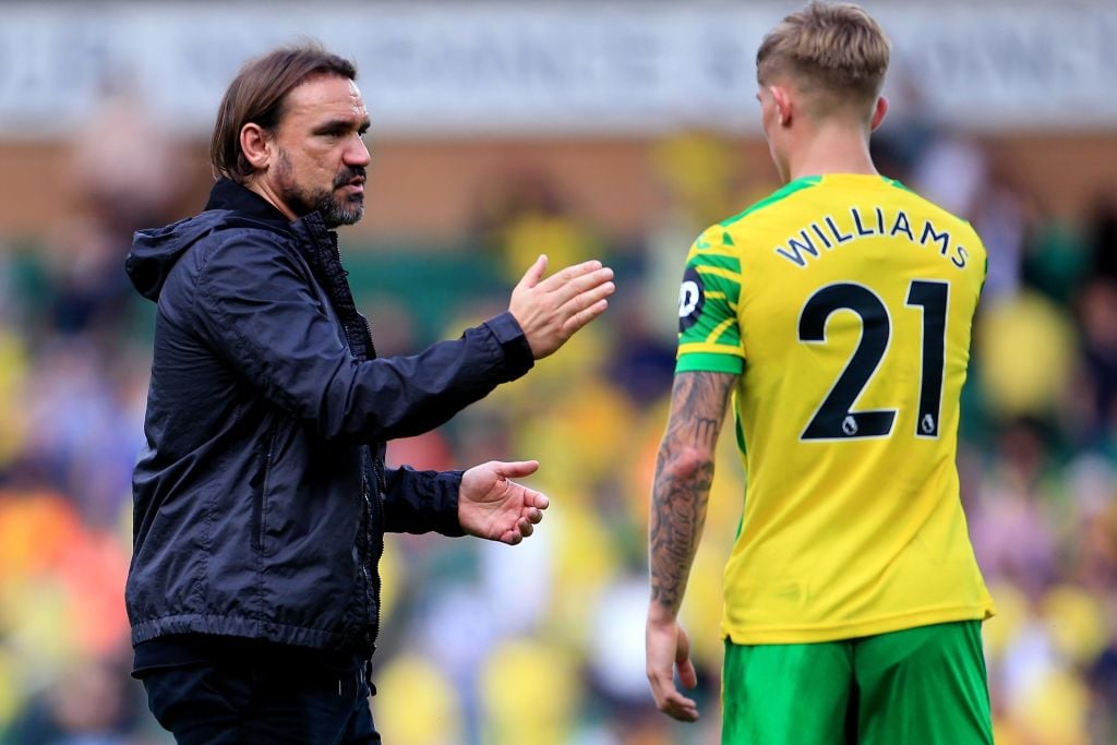 United full-back Williams thanks outgoing Norwich manager Daniel Farke