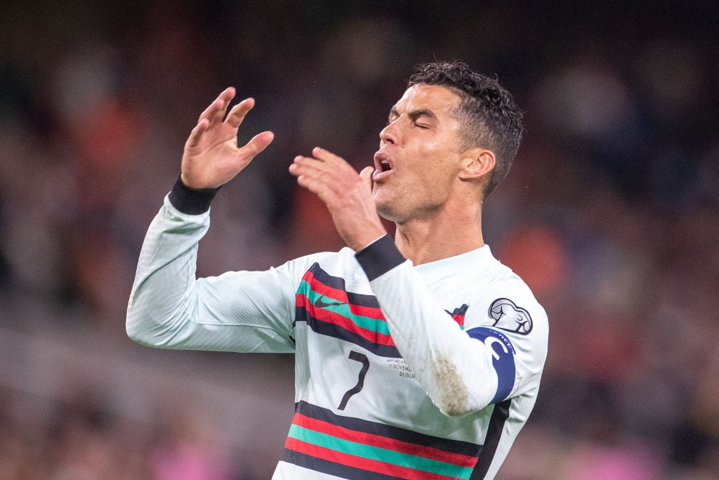 Cristiano Ronaldo reacts to Portugal's draw with Ireland