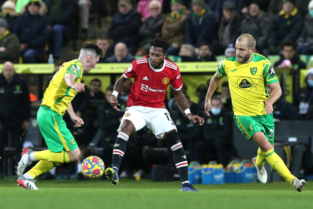Manchester United fans react to Fred's performance v Norwich City