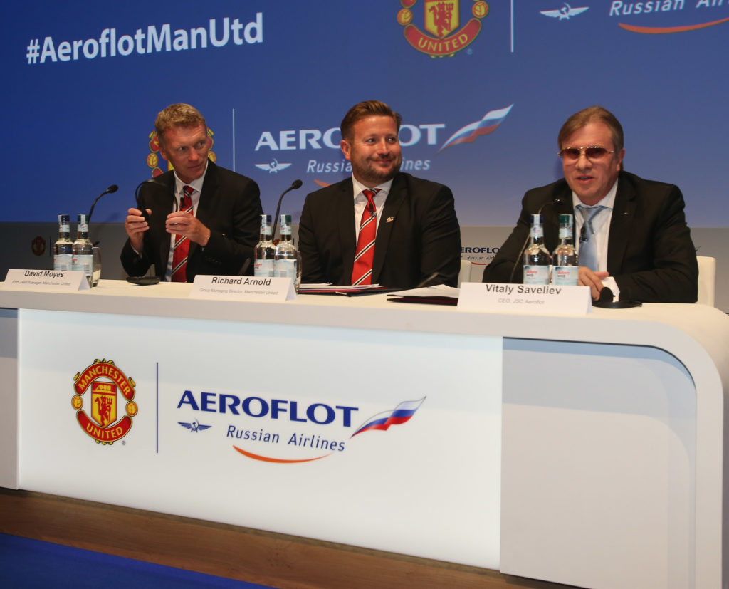 Manchester United Announce Aeroflot As New Club Partners
