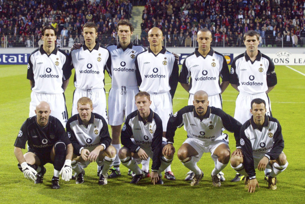 FUSSBALL: CL 01/02, BAYER 04 LEVERKUSEN - MANCHESTER UNITED 1:1