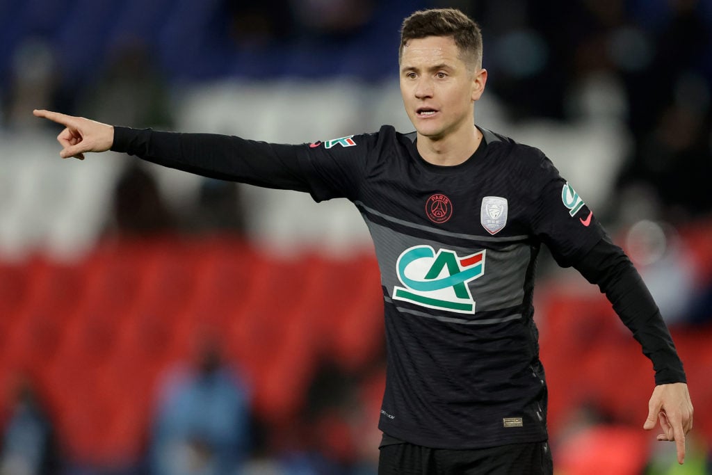 Ander Herrera of Paris Saint Germain  during the French Coupe de France  match between Paris Saint Germain v Nice at the Parc des Princes on Januar...