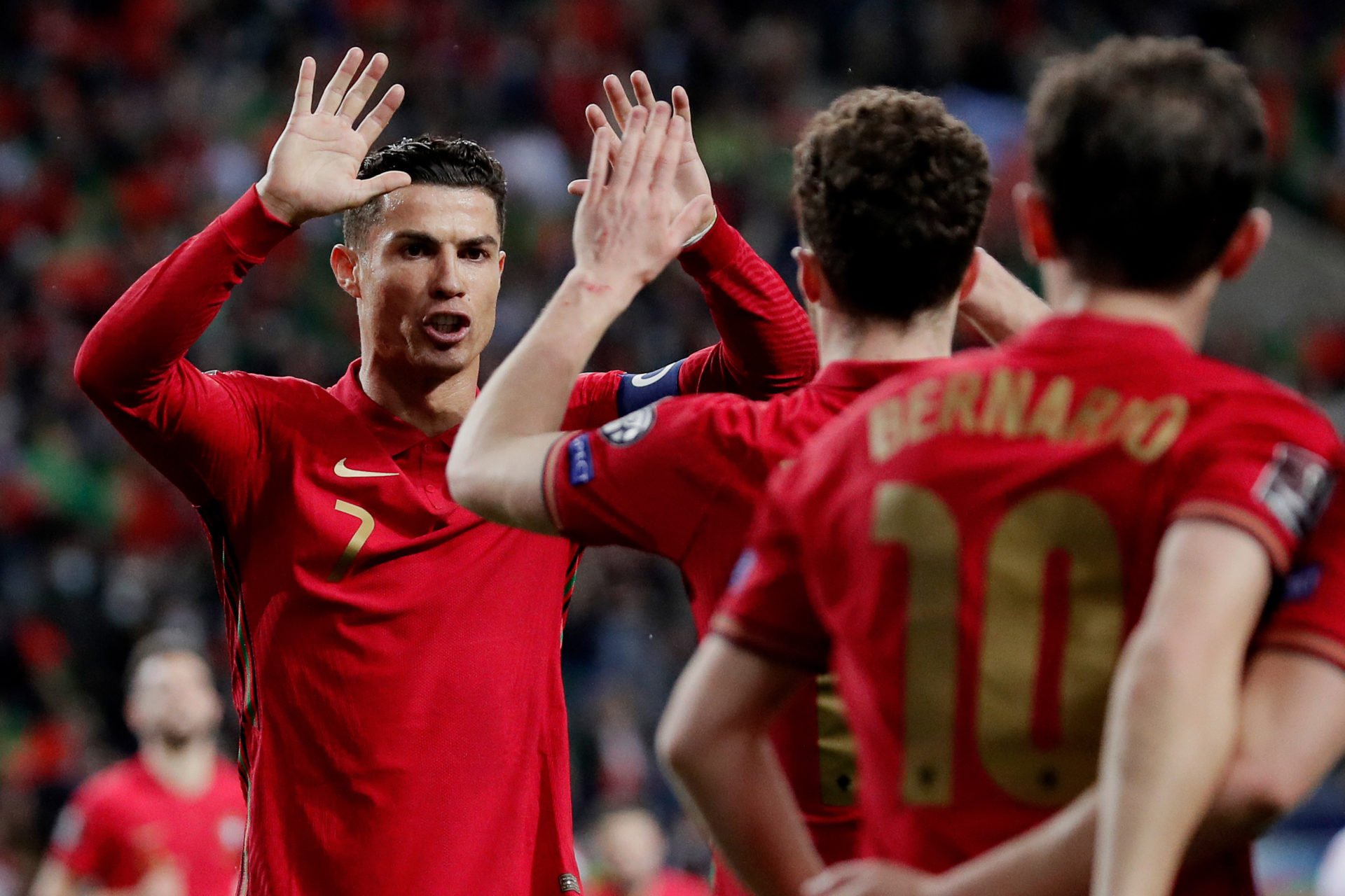 Cristiano Ronaldo of Portugal in action during the FIFA World Cup News  Photo - Getty Images