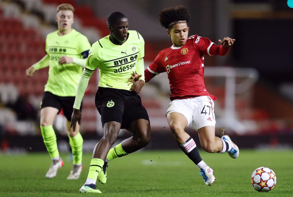 Manchester United v Borussia Dortmund: Round Of Sixteen - UEFA Youth League