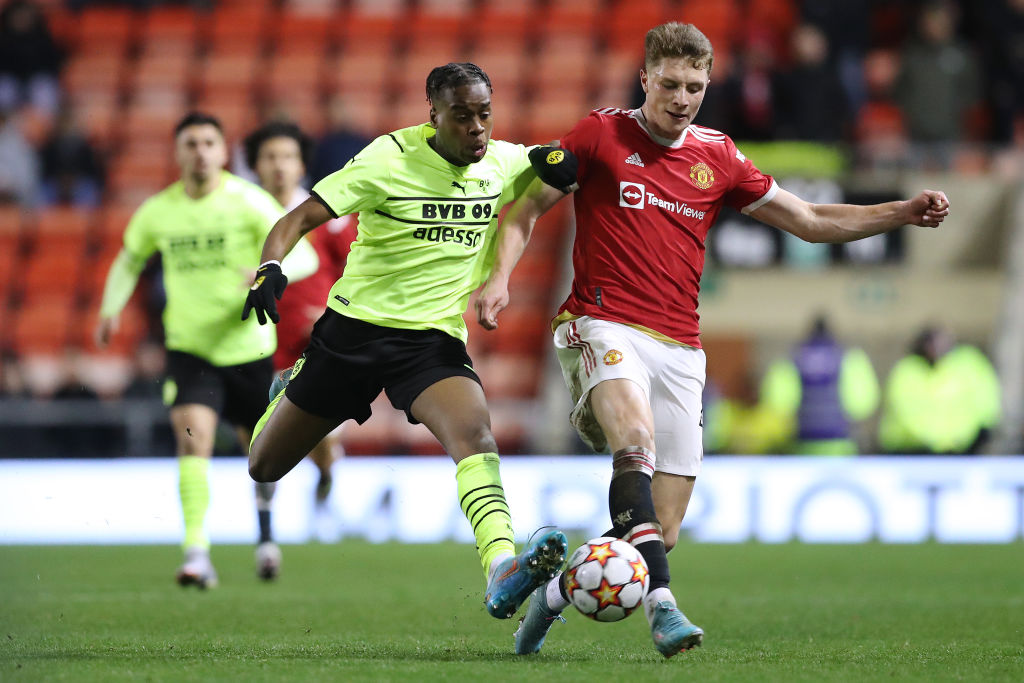 Manchester United v Borussia Dortmund: Round Of Sixteen - UEFA Youth League