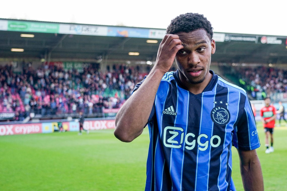 Jurrien Timber of Ajax after the Dutch Eredivisie match between NEC Nijmegen and Ajax at Het Goffertstadion on April 23, 2022 in Nijmegen, Netherlands