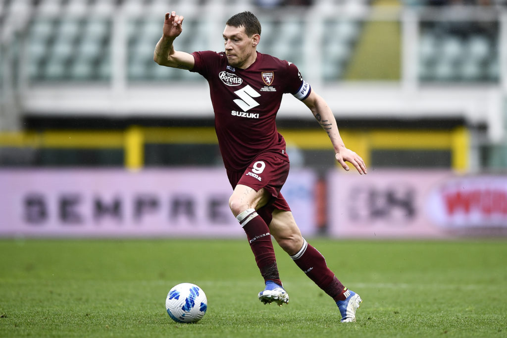 Andrea Belotti of Torino FC in action during the Serie A