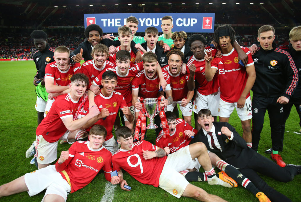 Manchester United Youngsters Celebrate History Making FA Youth Cup Win