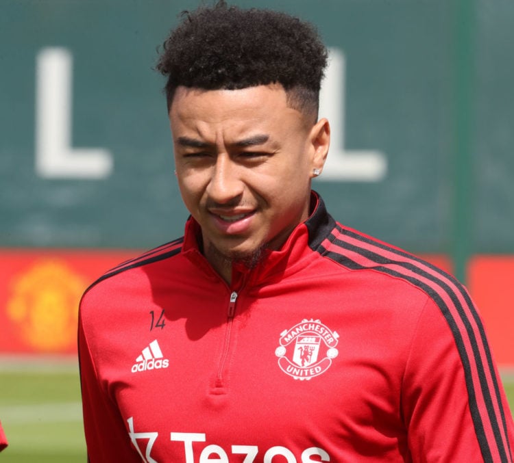 (EXCLUSIVE COVERAGE)  Jesse Lingard of Manchester United in action during a first team training session at Carrington Training Ground on May 12, 20...