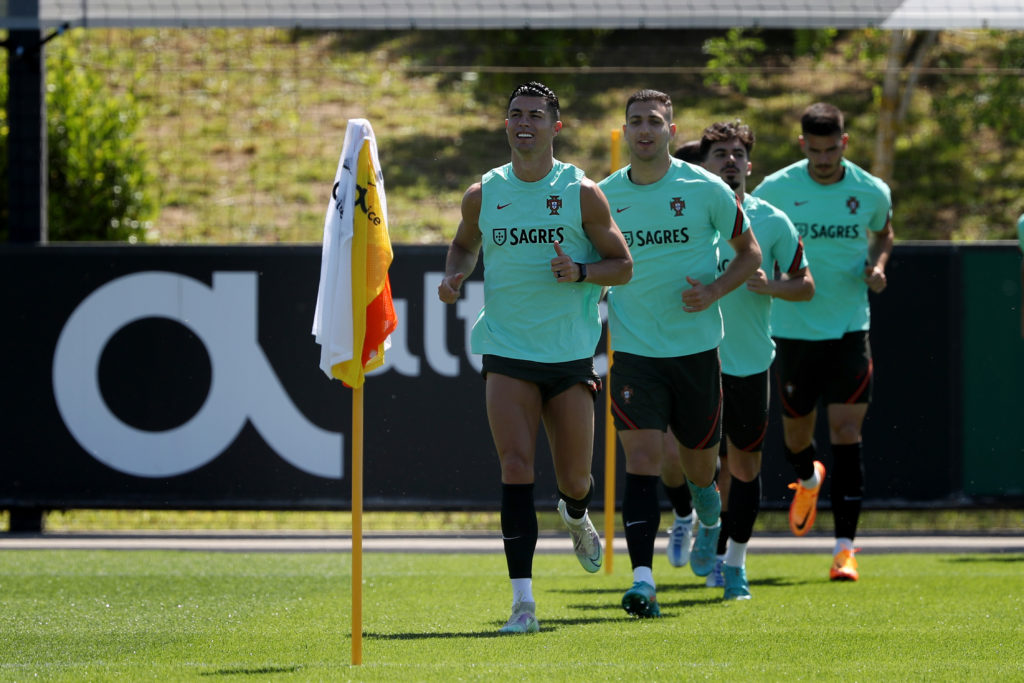 Portugal's football team training session