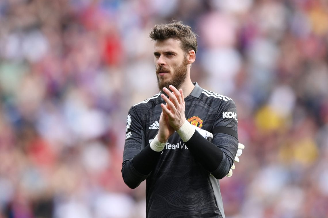 David de Gea celebrates winning Manchester United Players' Player of the Year