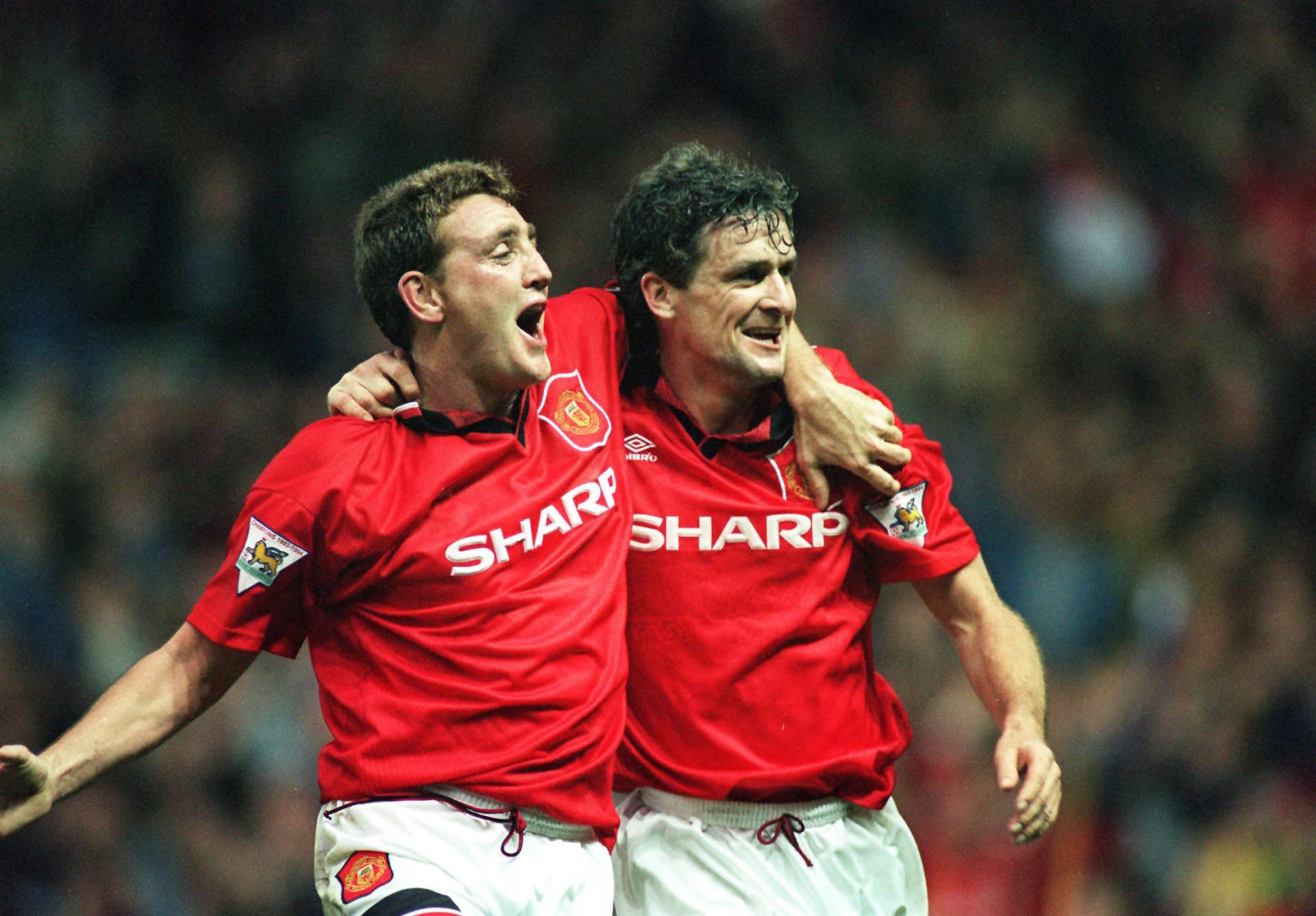 Steve Bruce And Mark Hughes Manchester United 1994