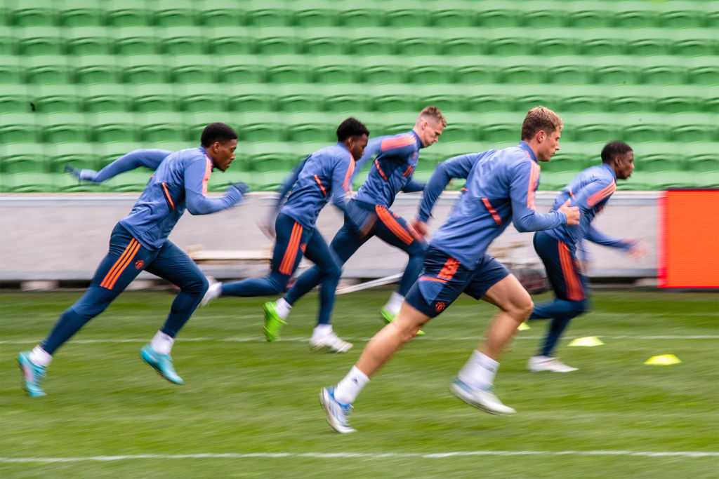 Manchester United Training and Pre-Match Press Conference