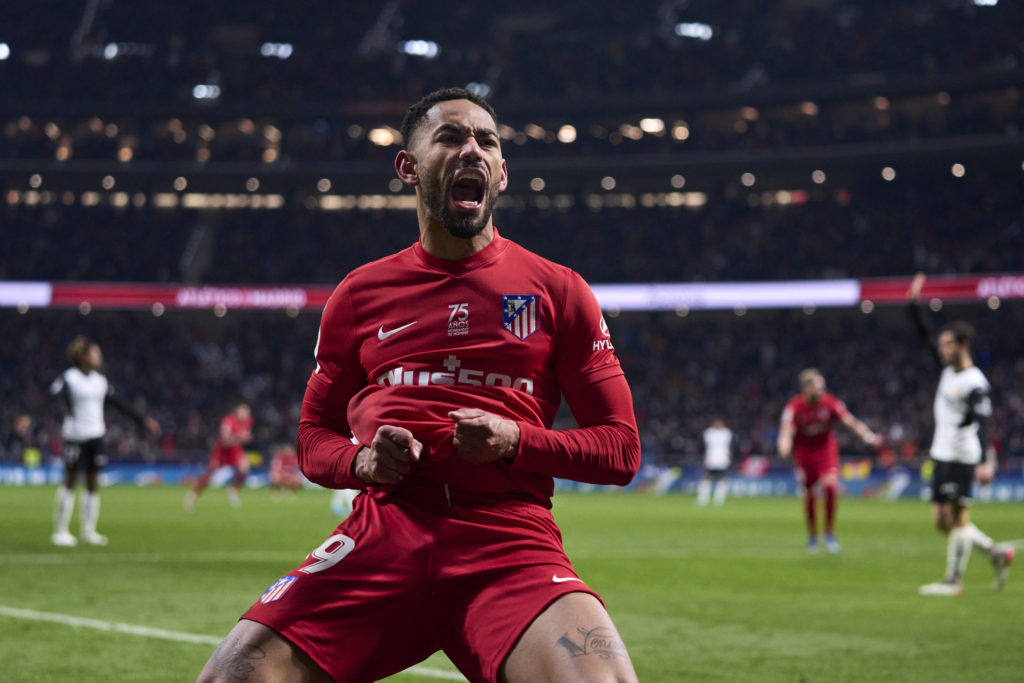 Matheus Cunha playing for Atletico Madrid