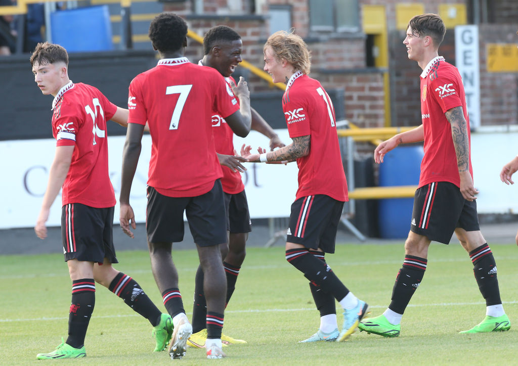 Kobbie Mainoo and Isak Hansen-Aaroen combine to devastating effect as Under-21s draw 2-2 against Everton