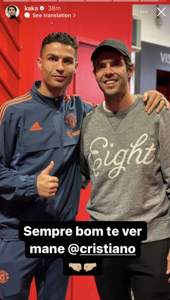 Kaka with Ronaldo