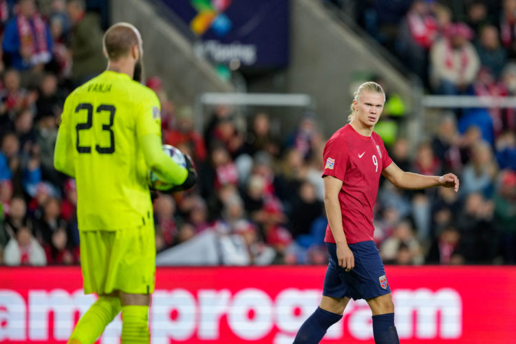 Erling Haaland struggles in Norway clash before Manchester derby
