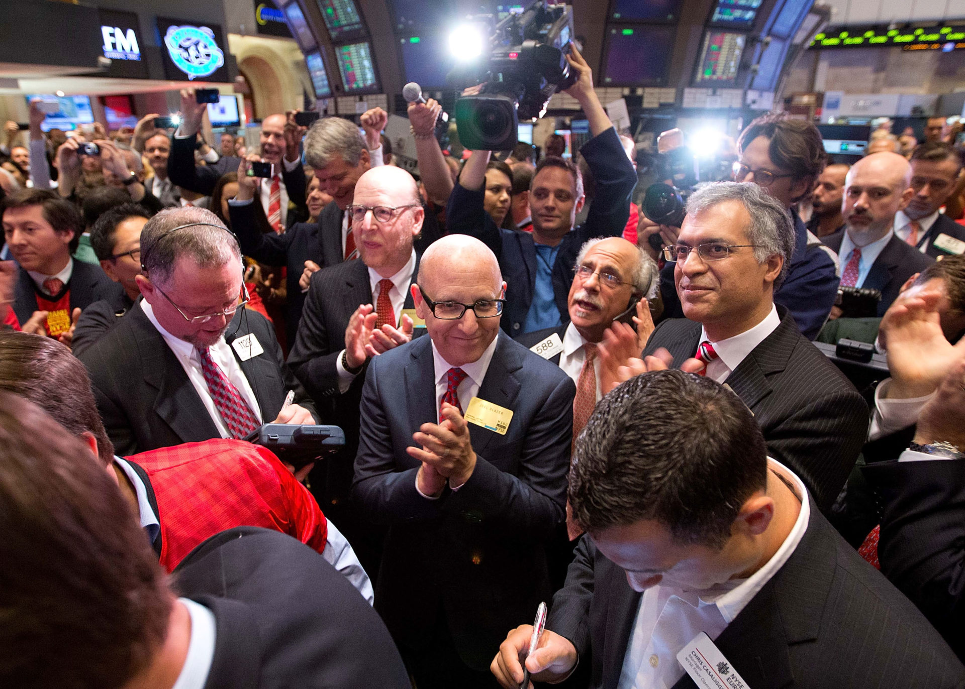 Manchester United Executives Ring Opening Bell At New York Stock Exchange