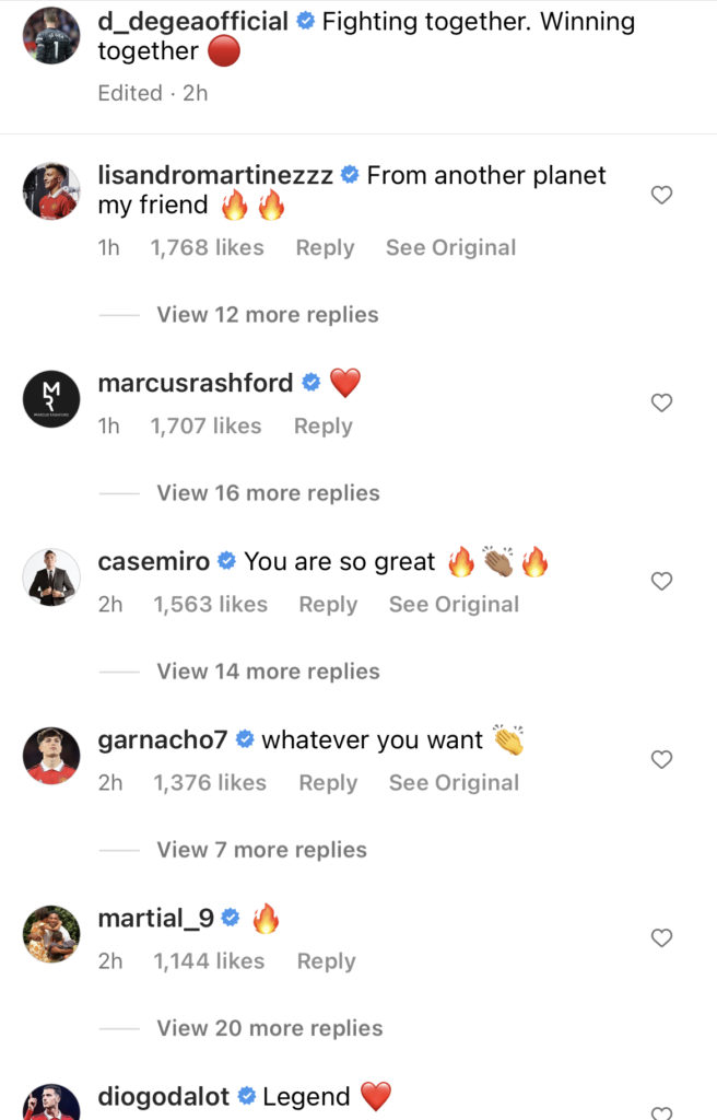Responses to De Gea
