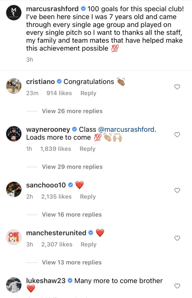 Responses to Rashford