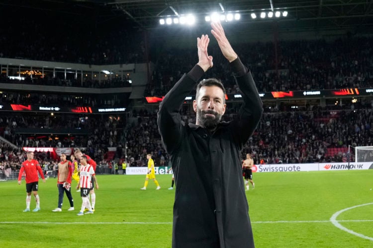 coach Ruud van Nistelrooij of PSV during the UEFA Europa League   match between PSV v Arsenal at the Philips Stadium on October 27, 2022 in Eindhov...