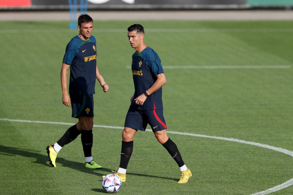 Portugal's football team training session