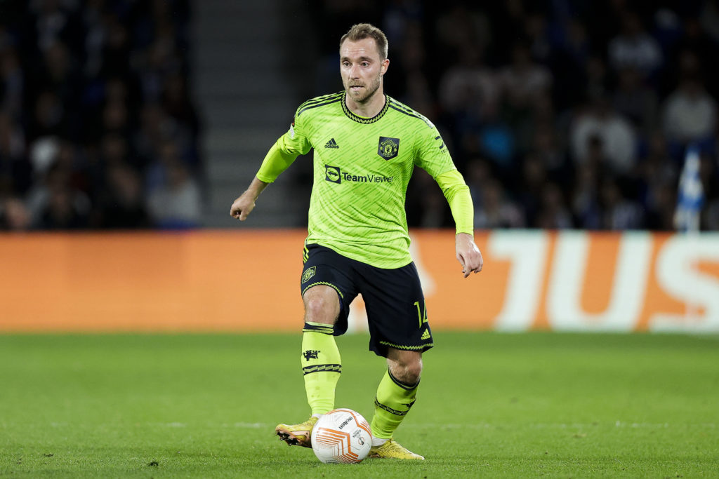 East Rutherford, New Jersey, USA. 22nd July, 2023. Manchester United  midfielder CHRISTIAN ERIKSEN (14) reacts at MetLife Stadium in East  Rutherford New Jersey Manchester United defeats Arsenal (Credit Image: ©  Brooks Von