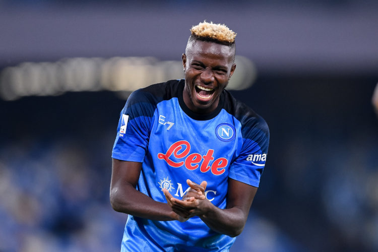Victor Osimhen's agent has insisted he is happy at Napoli amid Manchester United links